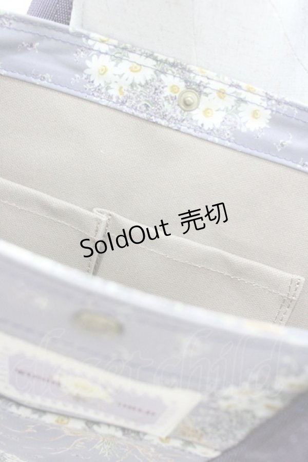 画像3: WONDERFUL WORLD / 雛菊ブーケ総柄スクエアバッグ  パープル I-26-01-04-084-LO-BG-SA-ZI (3)