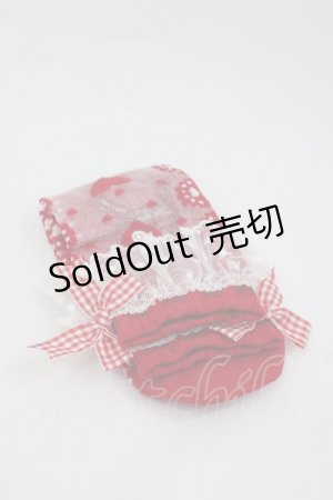 画像: Angelic Pretty / Wrapping Cherryクルー丈ソックス  赤 I-26-01-04-090-AP-ZA-SA-ZI