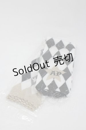 画像: Angelic Pretty / Wonderダイヤオーバーニー  黒Ｘ白Ｘゴールド I-26-01-04-092-AP-ZA-SA-ZI