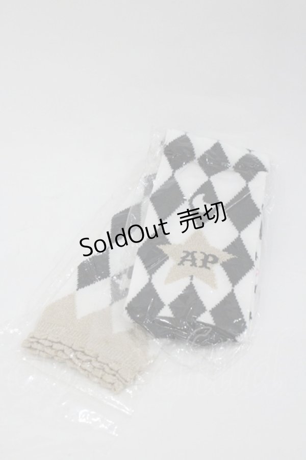 画像1: Angelic Pretty / Wonderダイヤオーバーニー  黒Ｘ白Ｘゴールド I-26-01-04-092-AP-ZA-SA-ZI (1)