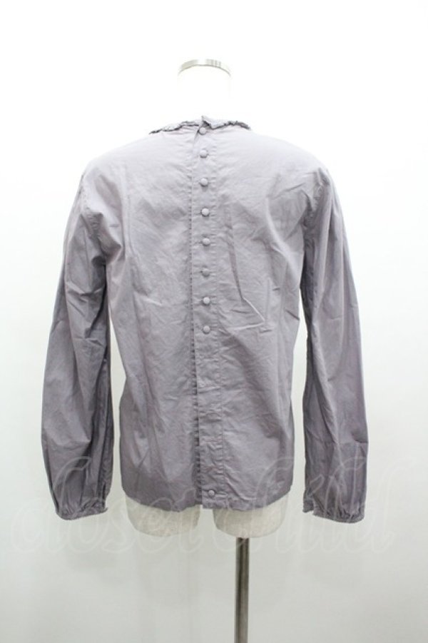 画像2: PINK HOUSE / すみれブーケ刺繍リボンブラウス  ラベンダー I-26-01-04-010-LO-BL-SA-ZI (2)