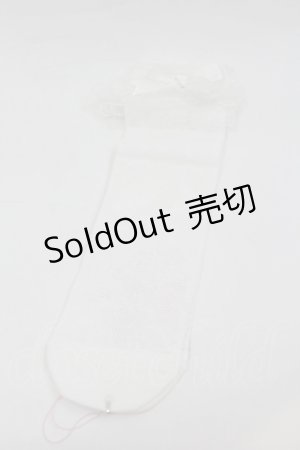 画像: Angelic Pretty / Lacyクルー丈ソックス  白 I-26-01-04-099-AP-ZA-SA-ZI