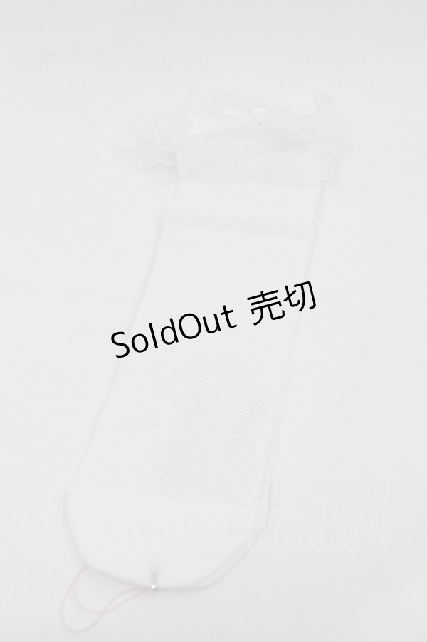 画像1: Angelic Pretty / Lacyクルー丈ソックス  白 I-26-01-04-099-AP-ZA-SA-ZI (1)