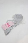 画像1: Angelic Pretty / ドットクリームクルー丈ソックス  シルバー I-26-01-04-102-AP-ZA-SA-ZI (1)