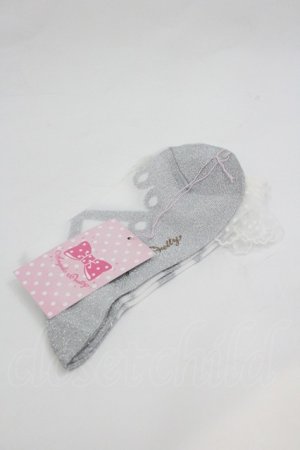 画像: Angelic Pretty / ドットクリームクルー丈ソックス  シルバー I-26-01-04-102-AP-ZA-SA-ZI