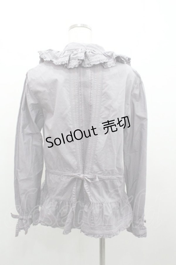 画像2: PINK HOUSE / すみれブーケ刺繍オーバーブラウス  ラベンダー I-26-01-04-011-LO-BL-SA-ZI (2)