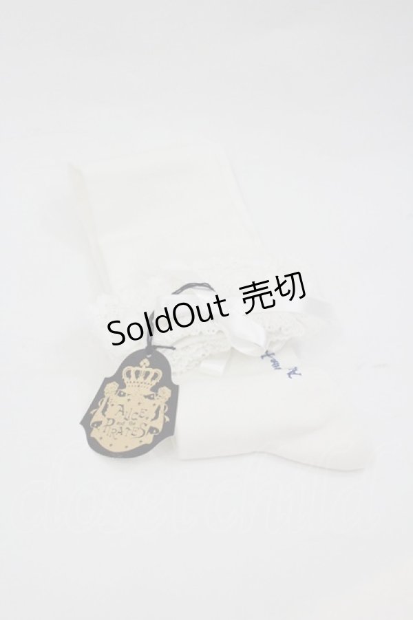 画像1: ALICE and the PIRATES / A/Pトーションレースオーバーニーソックス  白 I-26-01-04-106-PA-ZA-SA-ZI (1)