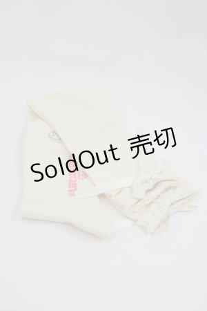 画像: BABY,THE STARS SHINE BRIGHT / レースリボンオーバーニーソックス  生成り I-26-01-04-109-BA-ZA-SA-ZI