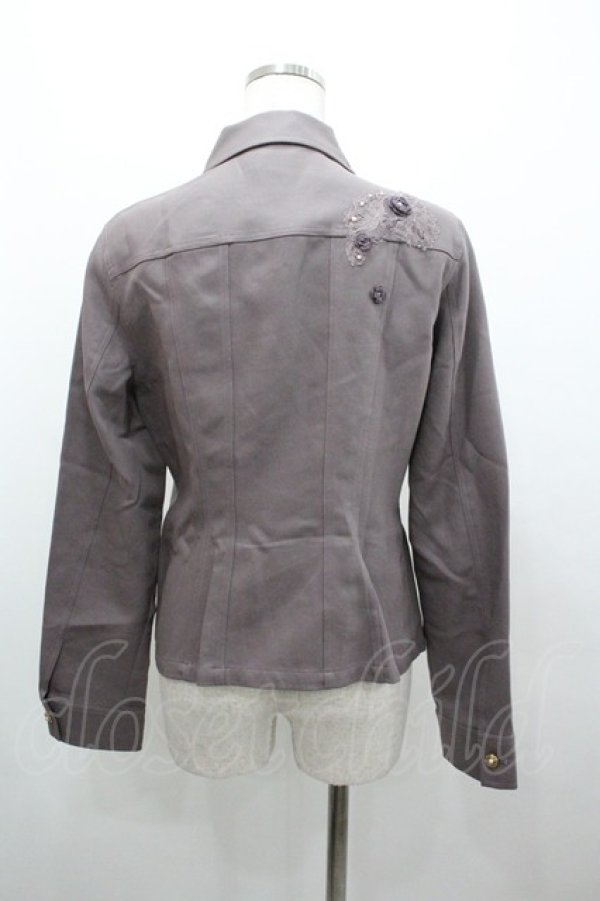 画像2: INGEBORG / ニットカメリアレースジャケット  パープル I-26-01-04-012-LO-JA-SA-ZI (2)