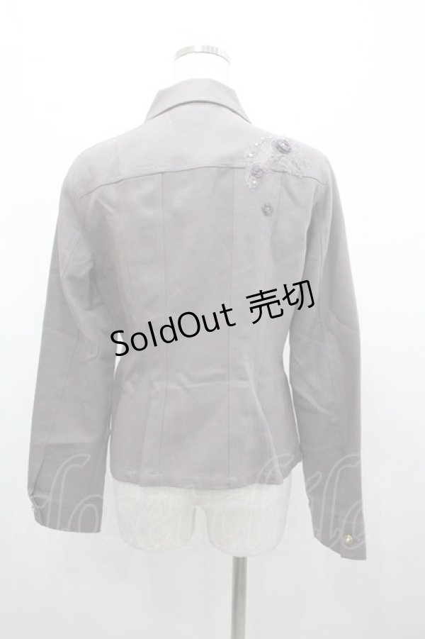 画像2: INGEBORG / ニットカメリアレースジャケット  パープル I-26-01-04-012-LO-JA-SA-ZI (2)