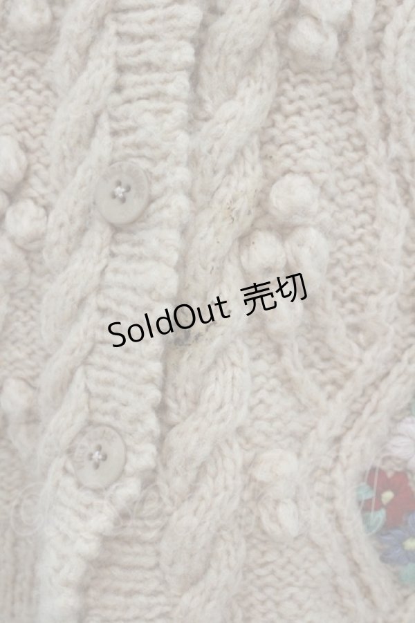 画像2: PINK HOUSE / フラワー刺繍ニットカーディガン  ピンク I-26-01-04-020-LO-TO-SA-ZI (2)