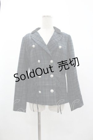 画像: axes femme POETIQUE / Ｗレースアップテーラージャケット M グリーン I-26-01-04-022-AX-JA-TE-ZI