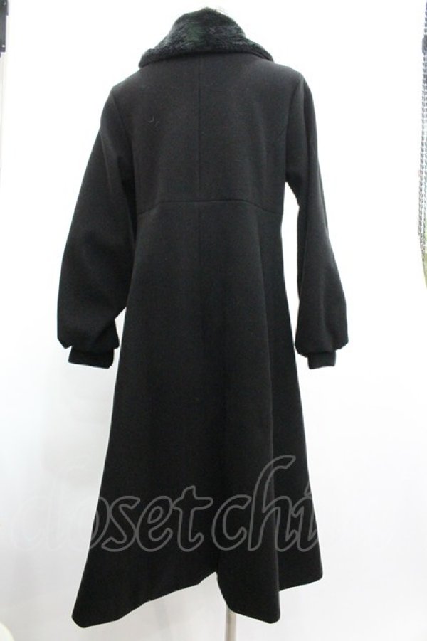 画像2: m petit by misako / AM*リボンコート L 黒 I-26-01-04-023-LO-CO-SA-ZI (2)