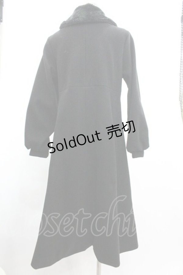 画像2: m petit by misako / AM*リボンコート L 黒 I-26-01-04-023-LO-CO-SA-ZI (2)