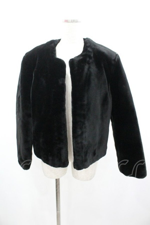 画像1: WONDERFUL WORLD / フェイクファージャケット  黒 I-26-01-04-025-LO-JA-SA-ZI (1)