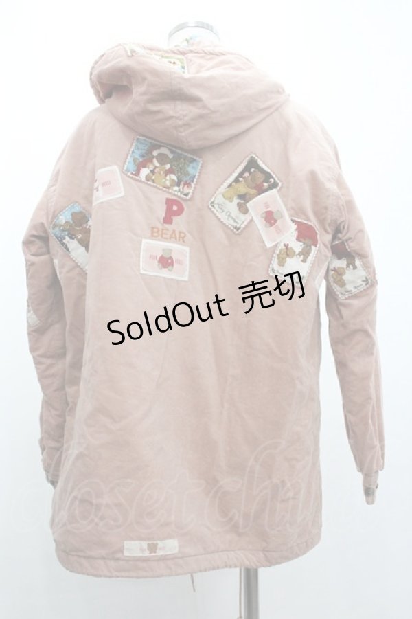 画像3: PINK HOUSE / さんたくまワッペンコーデュロイフードジャケット  ピンク I-26-01-04-027-LO-JA-SA-ZI (3)