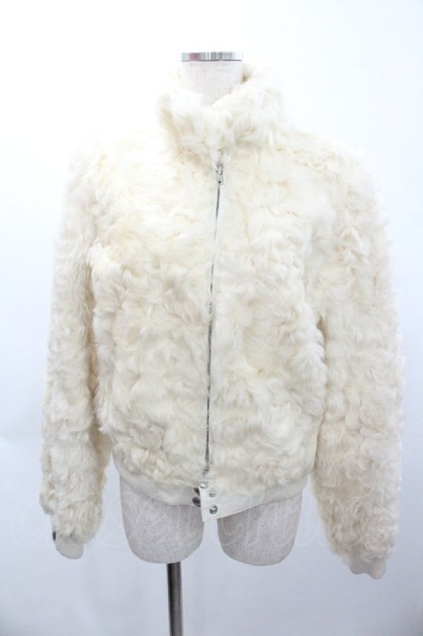 画像1: PINK HOUSE / くるくるフェイクファーハイネックジャケット  アイボリー I-26-01-04-030-LO-JA-SA-ZI (1)