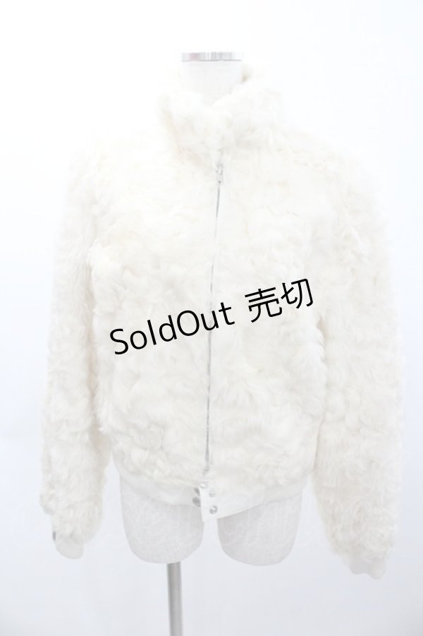 画像1: PINK HOUSE / くるくるフェイクファーハイネックジャケット  アイボリー I-26-01-04-030-LO-JA-SA-ZI (1)