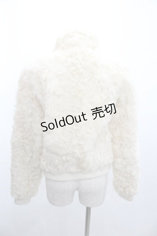 画像2: PINK HOUSE / くるくるフェイクファーハイネックジャケット  アイボリー I-26-01-04-030-LO-JA-SA-ZI (2)