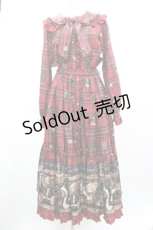 画像: Angelic Pretty / British Bearブラウス＆ティアードスカート  赤 I-26-01-04-031-AP-OP-SA-ZI