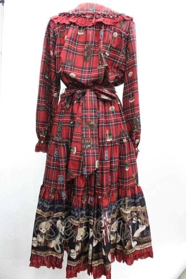 画像2: Angelic Pretty / British Bearブラウス＆ティアードスカート  赤 I-26-01-04-031-AP-OP-SA-ZI (2)