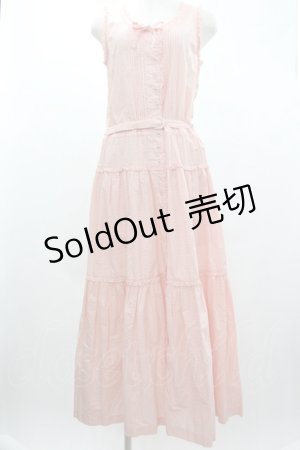 画像: PINK HOUSE / ギンガムチェックジャンパースカート  ピンクＸ白チェック I-26-01-04-035-LO-OP-SA-ZI