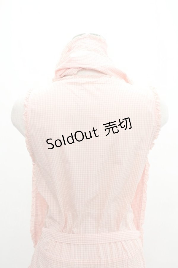 画像4: PINK HOUSE / ギンガムチェックジャンパースカート  ピンクＸ白チェック I-26-01-04-035-LO-OP-SA-ZI (4)