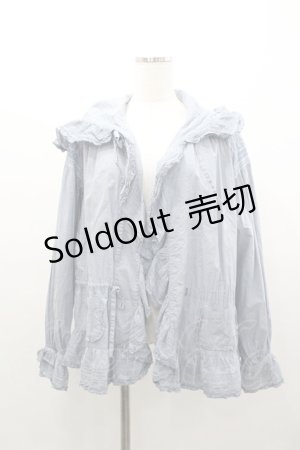 画像: PINK HOUSE / ギンガムチェックフードオーバーブラウス  青Ｘ白チェック I-26-01-04-005-LO-BL-SA-ZI