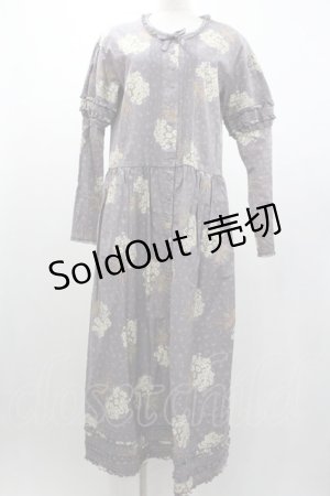 画像: WONDERFUL WORLD / 雛菊ブーケプリント長袖ワンピース  ラベンダー I-26-01-04-046-LO-OP-SA-ZI