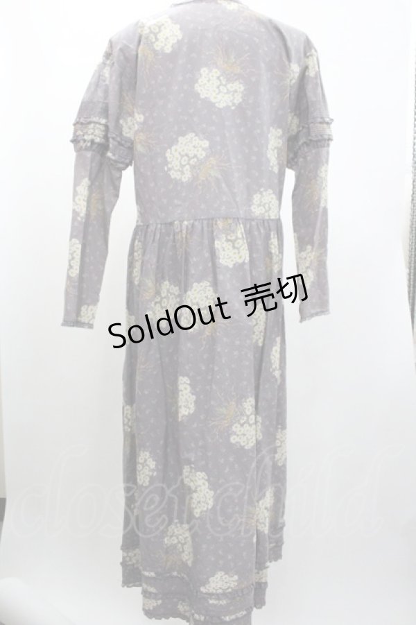 画像2: WONDERFUL WORLD / 雛菊ブーケプリント長袖ワンピース  ラベンダー I-26-01-04-046-LO-OP-SA-ZI (2)