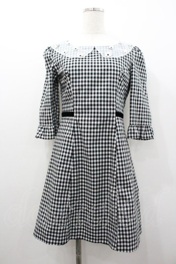 画像1: MILK / petitデイジーワンピース  黒Ｘ白 I-26-01-06-049-ML-OP-SA-ZI (1)