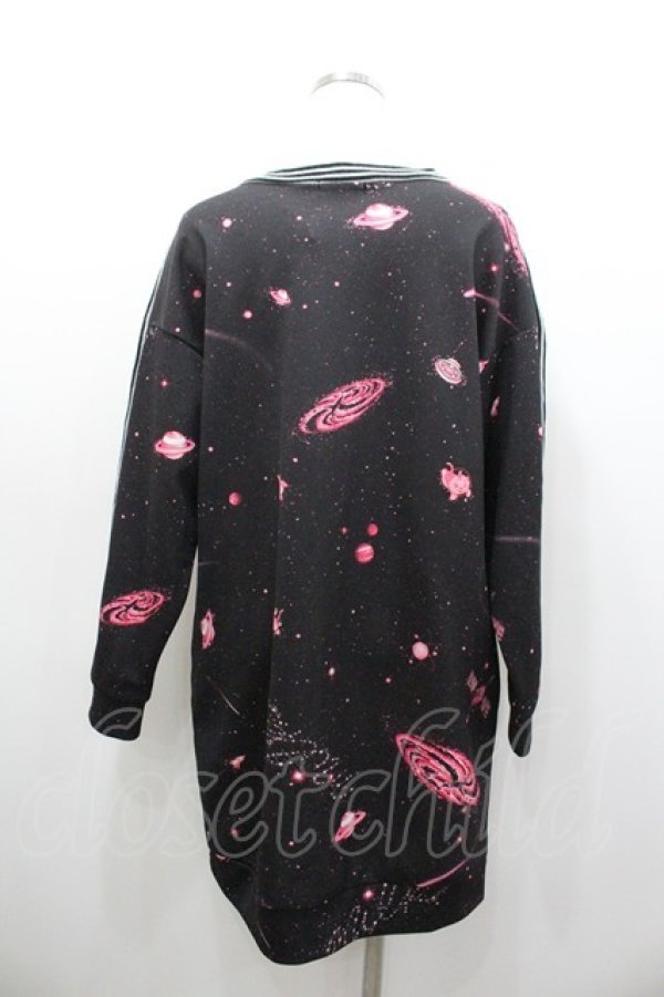 画像2: MILK / COSMOトレーナーワンピース  黒Ｘ赤 I-26-01-06-051-ML-OP-SA-ZI (2)