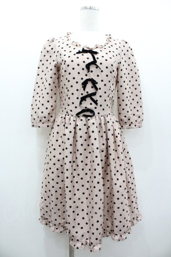 画像1: MILK / MERRY DRESS  ピンクＸ黒 I-26-01-06-053-ML-OP-SA-ZI (1)