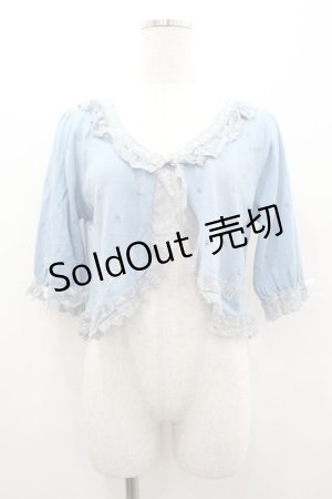 画像: axes femme / Disneyトランプ刺繍ボレロ M サックス I-26-01-06-006-AX-TO-TE-ZI