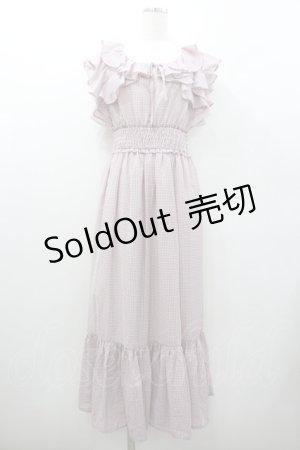 画像: Ank Rouge / ギンガムチェックフリルワンピース  ピンクチェック I-26-01-06-060-CA-OP-SA-ZI