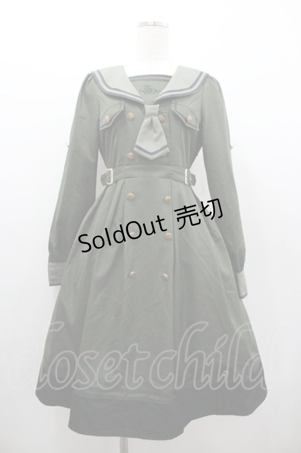 画像1: Amavel / Theatreland Guardian セーラーミリタリーワンピース  カーキ I-26-01-06-063-CA-OP-SA-ZI (1)