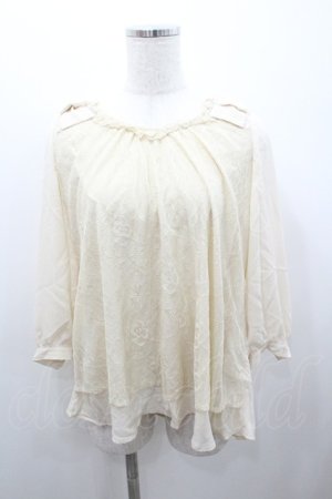 画像: axes femme / 肩リボンレースブラウス M 生成り I-26-01-06-007-AX-BL-TE-ZI