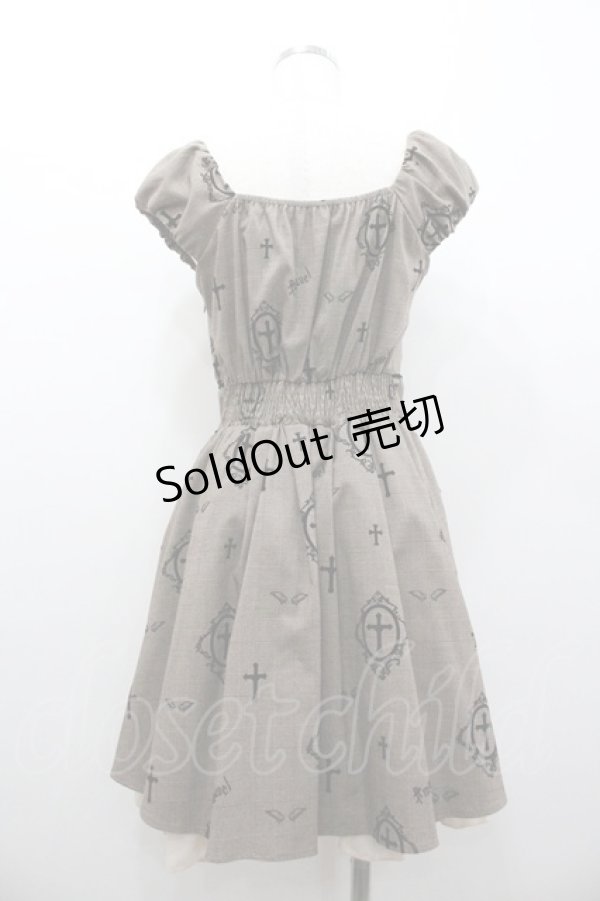 画像2: Amavel / 裾プリントフロントクロスワンピース  ブラウン I-26-01-06-066-CA-OP-SA-ZI (2)