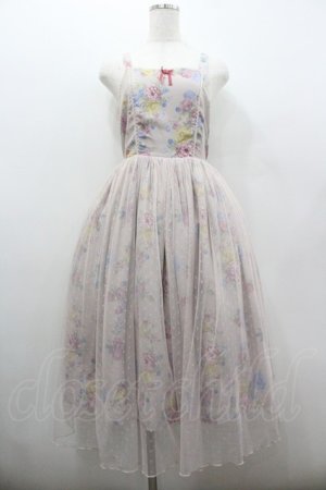 画像: axes femme kawaii / クラシックブーケ柄ジャンスカ  ピンク I-26-01-06-069-AX-OP-SA-ZI