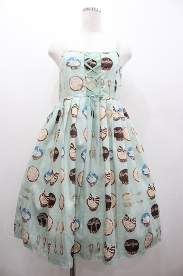 画像1: Leur Getter / カップケーキレースアップキャミワンピース  ミント I-26-01-06-071-LU-OP-SA-ZI (1)