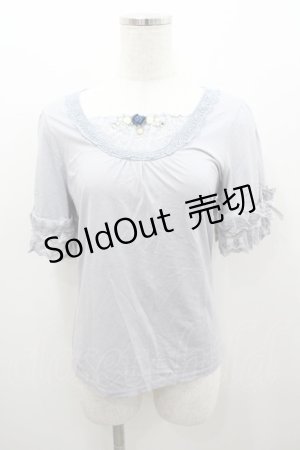 画像: axes femme / 薔薇モチーフインナープルオーバー M サックス I-26-01-06-008-AX-TO-TE-ZI