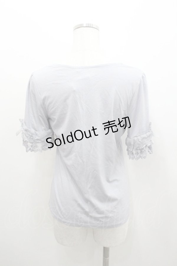 画像2: axes femme / 薔薇モチーフインナープルオーバー M サックス I-26-01-06-008-AX-TO-TE-ZI (2)