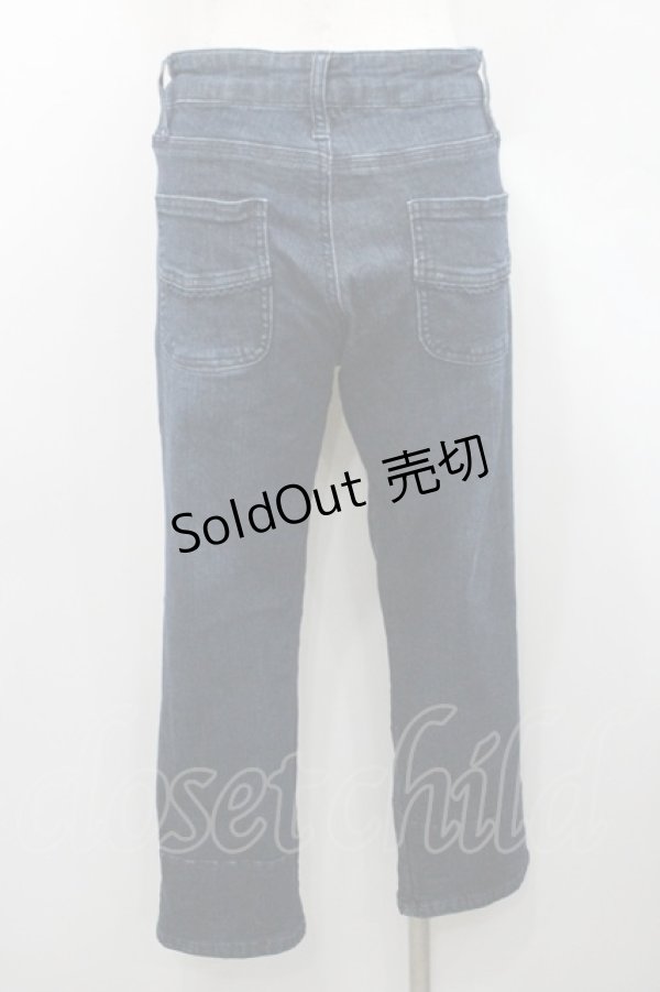 画像2: axes femme / 猫ストライプストレッチパンツ L インディゴ I-26-01-06-086-AX-PA-TE-ZI (2)