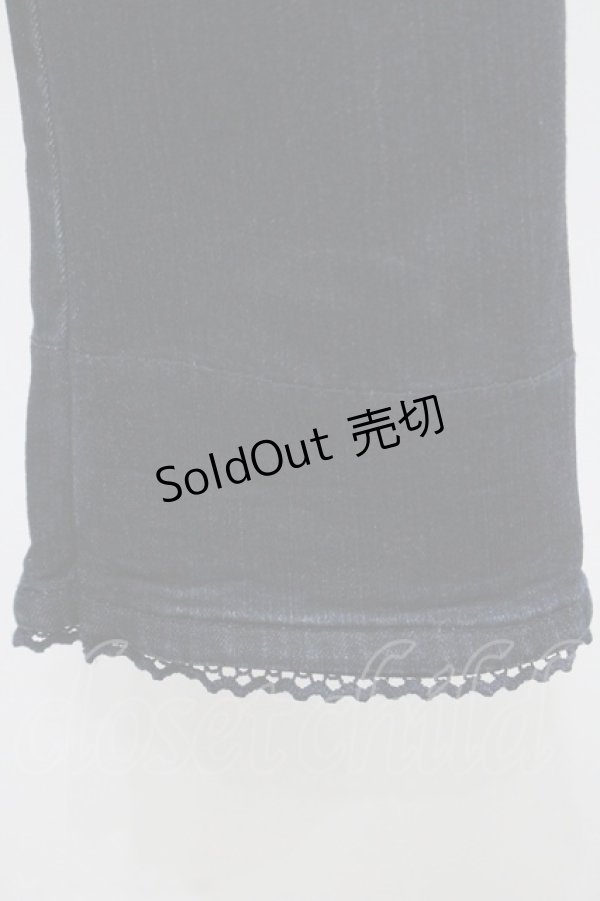 画像4: axes femme / スカラップ刺繍パンツ M インディゴ I-26-01-06-089-AX-PA-TE-ZI (4)