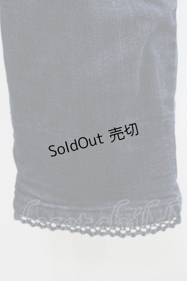 画像4: axes femme / スカラップ刺繍パンツ M インディゴ I-26-01-06-090-AX-PA-TE-ZI (4)