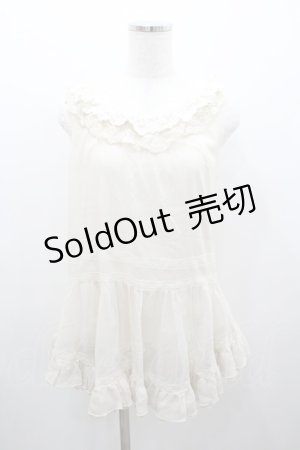 画像: axes femme / 楊柳シフォンノースリーブチュニック M 生成り I-26-01-06-012-AX-OP-TE-ZI