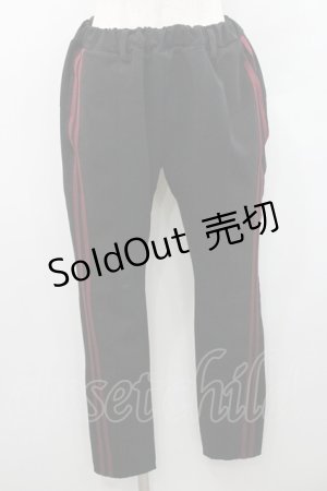 画像: Deorart / サイドラインジャージ・スリムパンツ M 黒 I-26-01-06-097-PU-PA-TE-ZI