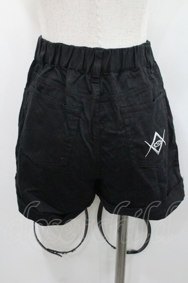 画像2: REFLEM / ハーネス付きベルトショートパンツ  黒 I-26-01-06-098-PU-PA-SA-ZI (2)