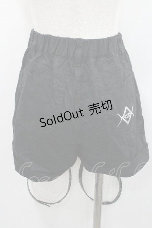 画像2: REFLEM / ハーネス付きベルトショートパンツ  黒 I-26-01-06-098-PU-PA-SA-ZI (2)