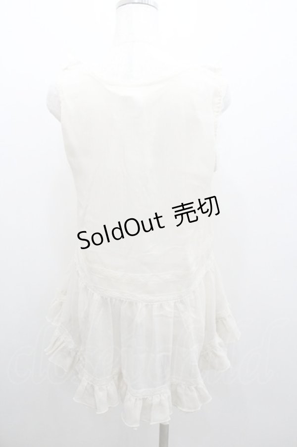 画像2: axes femme / 楊柳シフォンノースリーブチュニック M 生成り I-26-01-06-012-AX-OP-TE-ZI (2)